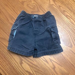 Cotton navy blue & blue cargo shorts size 12 mo